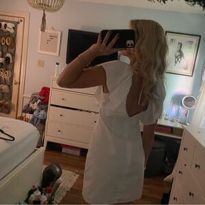 Beautiful white linen dress